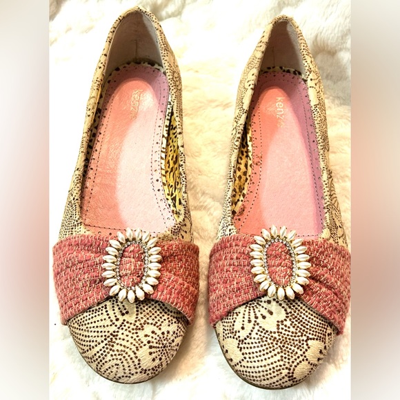 Kenzie Teren leather tweed Ballet slip on flats women’s size 8.5M - Picture 3 of 11